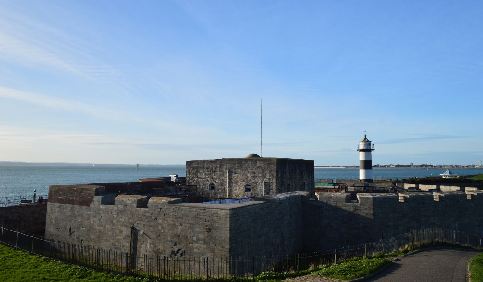 Southsea Castle with the Solent in the background